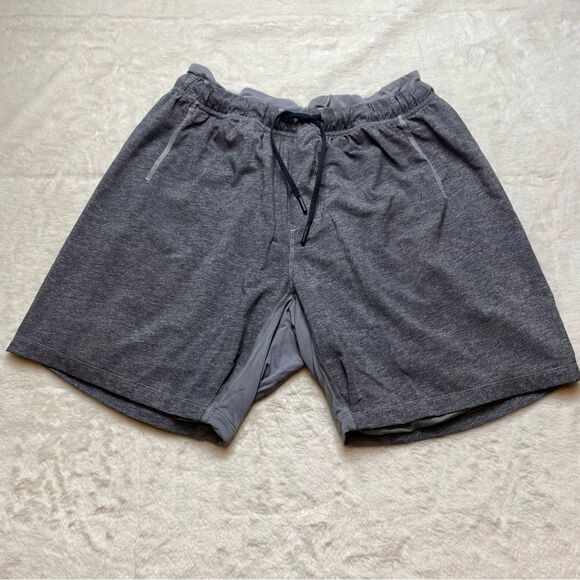 Lululemon Gray Pull On Elastic Waist Lined Shorts - Picture 1 of 11